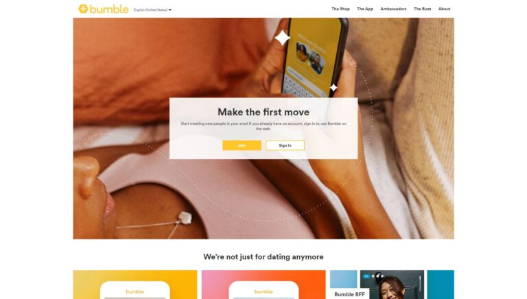 Bumble screenshot US