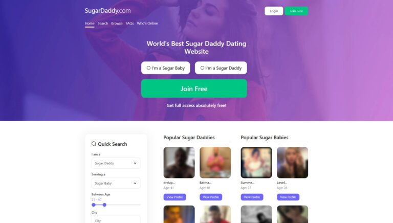 SugarDaddy.com screenshot