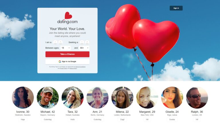 Dating.com screenshot